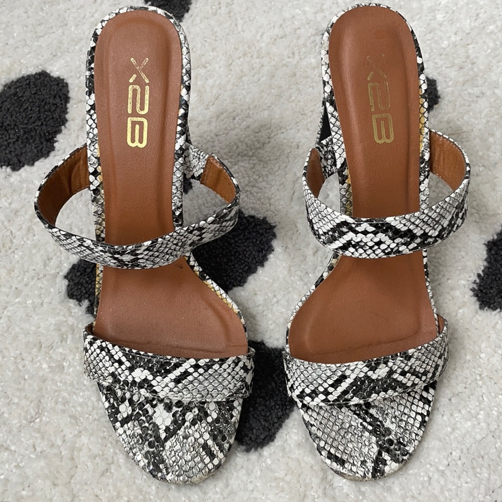 Snake print heels